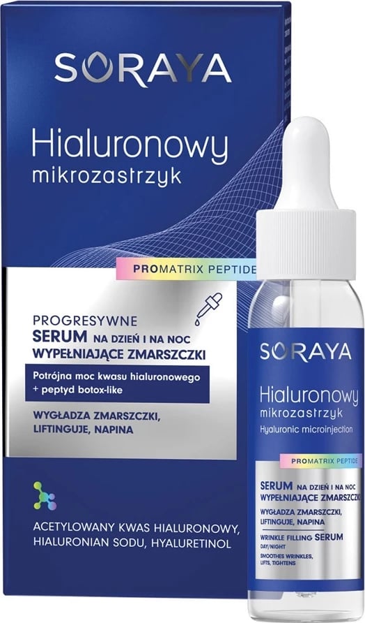 Serum për fytyrë për femra Soraya Hyaluronic Micro-Needle Progressive Wrinkle Filling 30ml