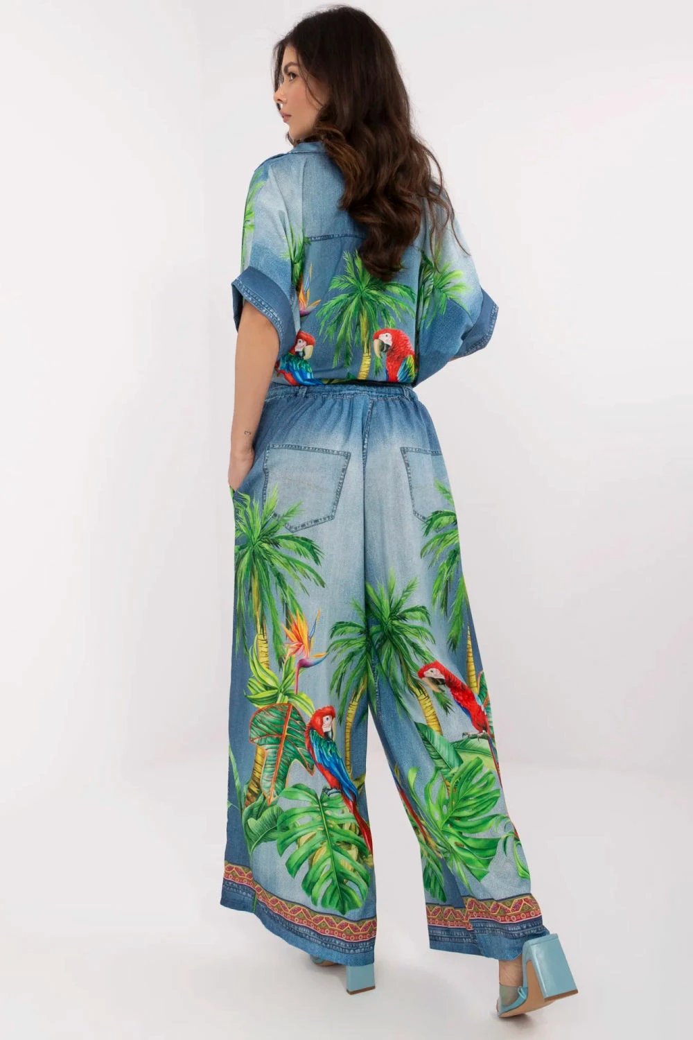 Pantallona femra Italy Moda 210028, blu