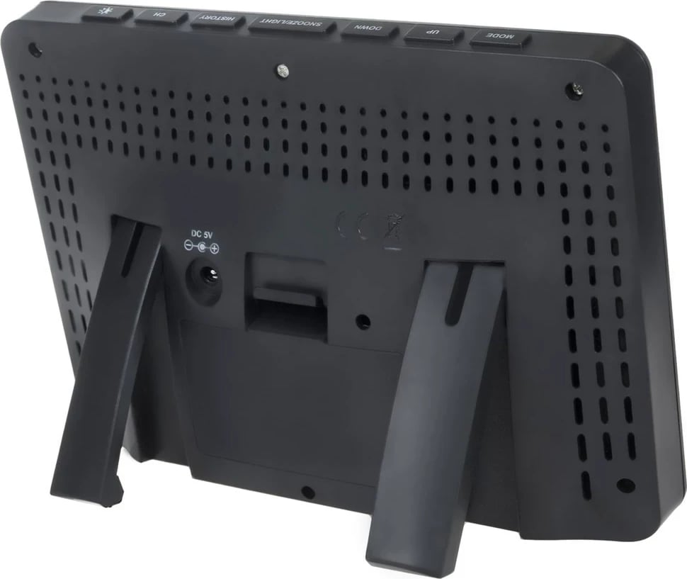 Stacion moti wireless GreenBlue GB540N, me DCF, Faza e Hënës, Barometër, Adapter, Ngjyrë e zezë
