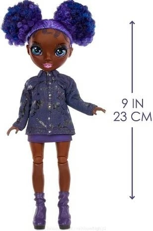 Kukull Rainbow High Junior Krystal Bailey me aksesorë, 23 cm, vjollcë