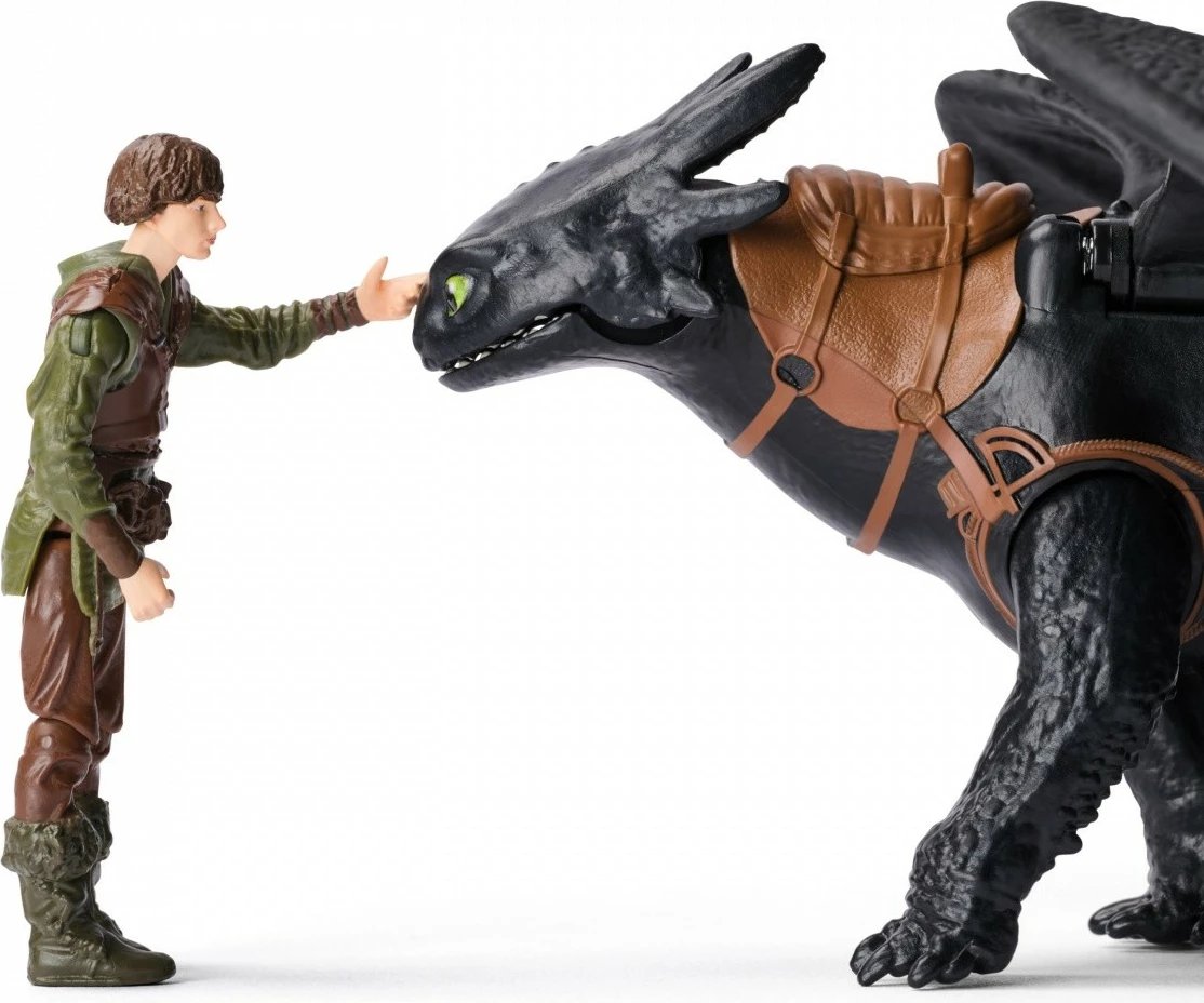 set figurina, Spin Master How to Train Your Dragon 6074007, Toothless 32 cm + Hiccup 8 cm, set