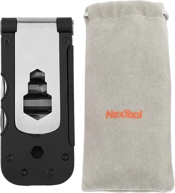 Multitool biçiklete Nextool NE0122, 15 vegla, Inox, Zi/Argjendtë