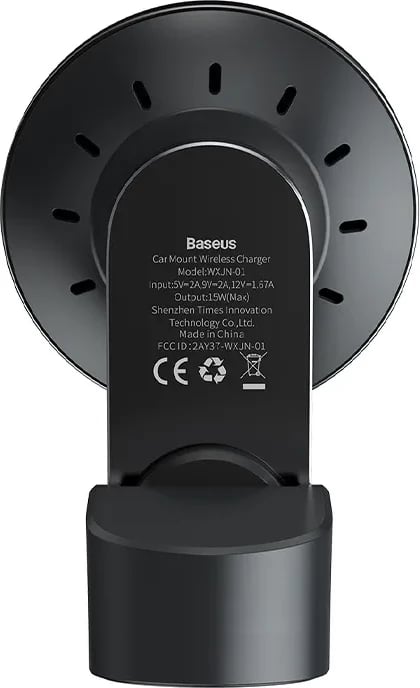 Mbajtës magnetik me karikues wireless Baseus WXJN-01 për iPhone 12/13, 15W, i zi