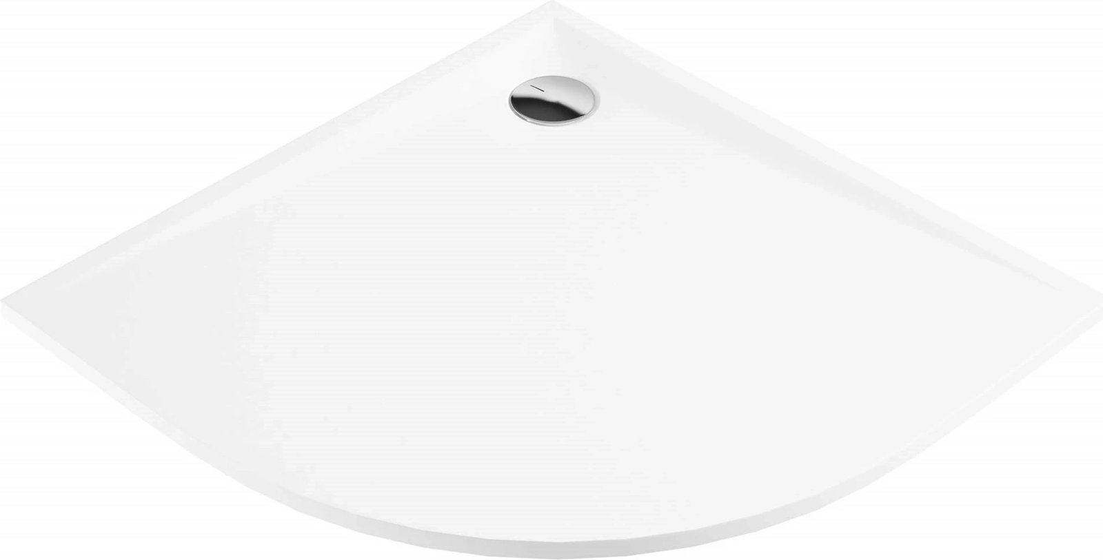 Tabakë dushi akrilike Deante, 80 cm, Bardhë