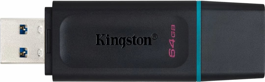 USB Kingston DataTraveler Exodia 64GB, USB 3.2, e zezë/teal