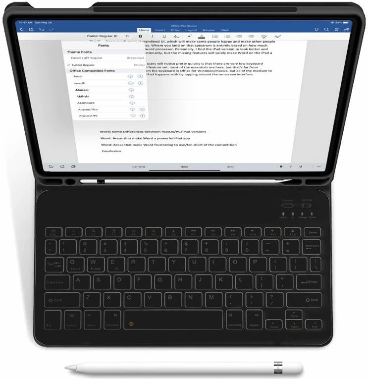 Mbështjellës me tastierë Tech-Protect SC Pen për iPad 10.9" (2022), i zi