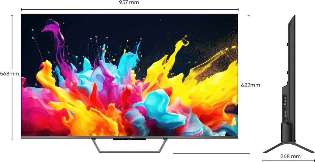 Televizor QLED Metz 43MQE7600Z, 43", 4K Ultra HD, i zi