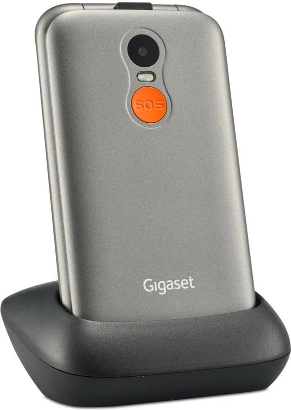 Celular Gigaset GL590, 32MB RAM, 32MB ROM, ekran 2.8 inç, slot MicroSD, titansilber