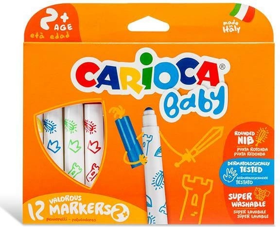 Markerë Carioca Baby 12 Ngjyra për Fëmijë