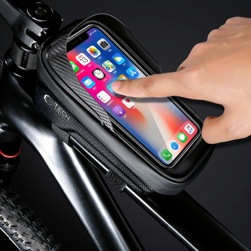 Çantë biçiklete Tech-Protect V2 me hapësirë për telefon, 1L, e zezë