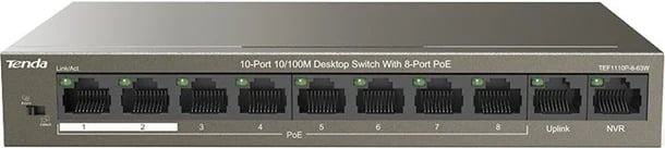 Switch Tenda TEF1110P-8-63W, 10/100 MB/s