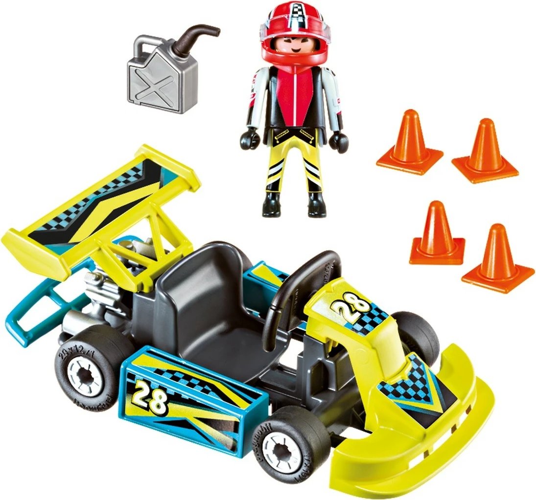 Set figurash aksioni Playmobil 9322 Go-Kart, 29 pjesë