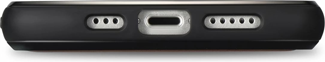 Mbështjellës lëkure iCarer për iPhone 14 Plus, MagSafe, Kafe