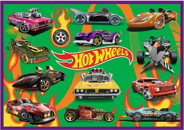 Puzzle Hot Wheels Trefl 4x250 pjesë, për fëmijë