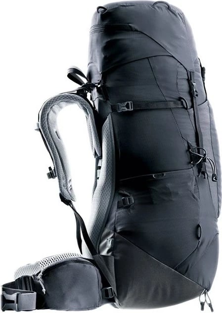 Çantë shpine Deuter Aircontact Lite 45+10 SL për hiking, për femra, E zezë