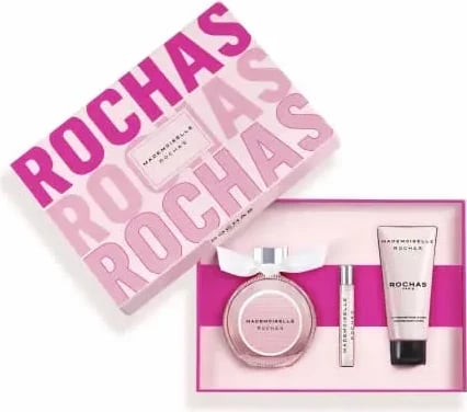 Eau de Parfum set për femra Rochas Mademoiselle, 90ml, set 3 pjesë