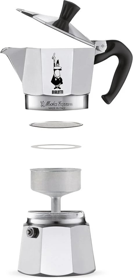 Aparat kafeje BIALETTI MOKA EXPRESS 18TZ, 900 ml argjendtë