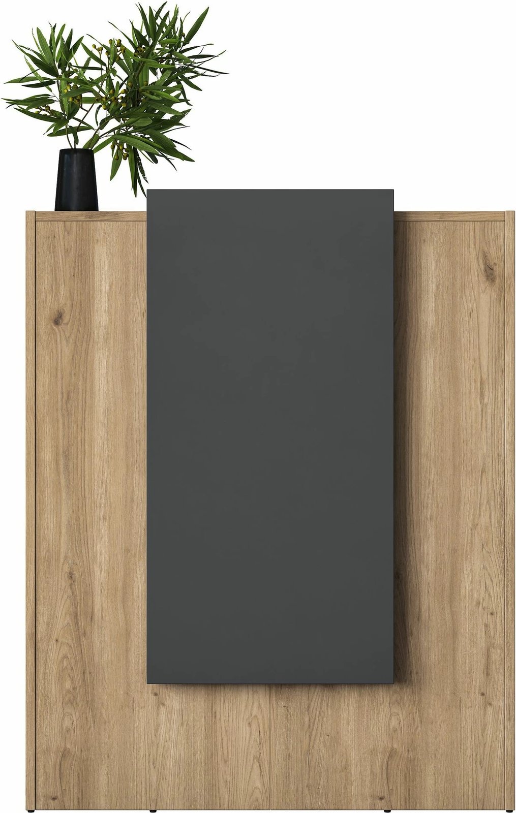 Tavolinë pritjeje Hanah Home, MA101 - 3859, ngjyrë arrë dhe antracit