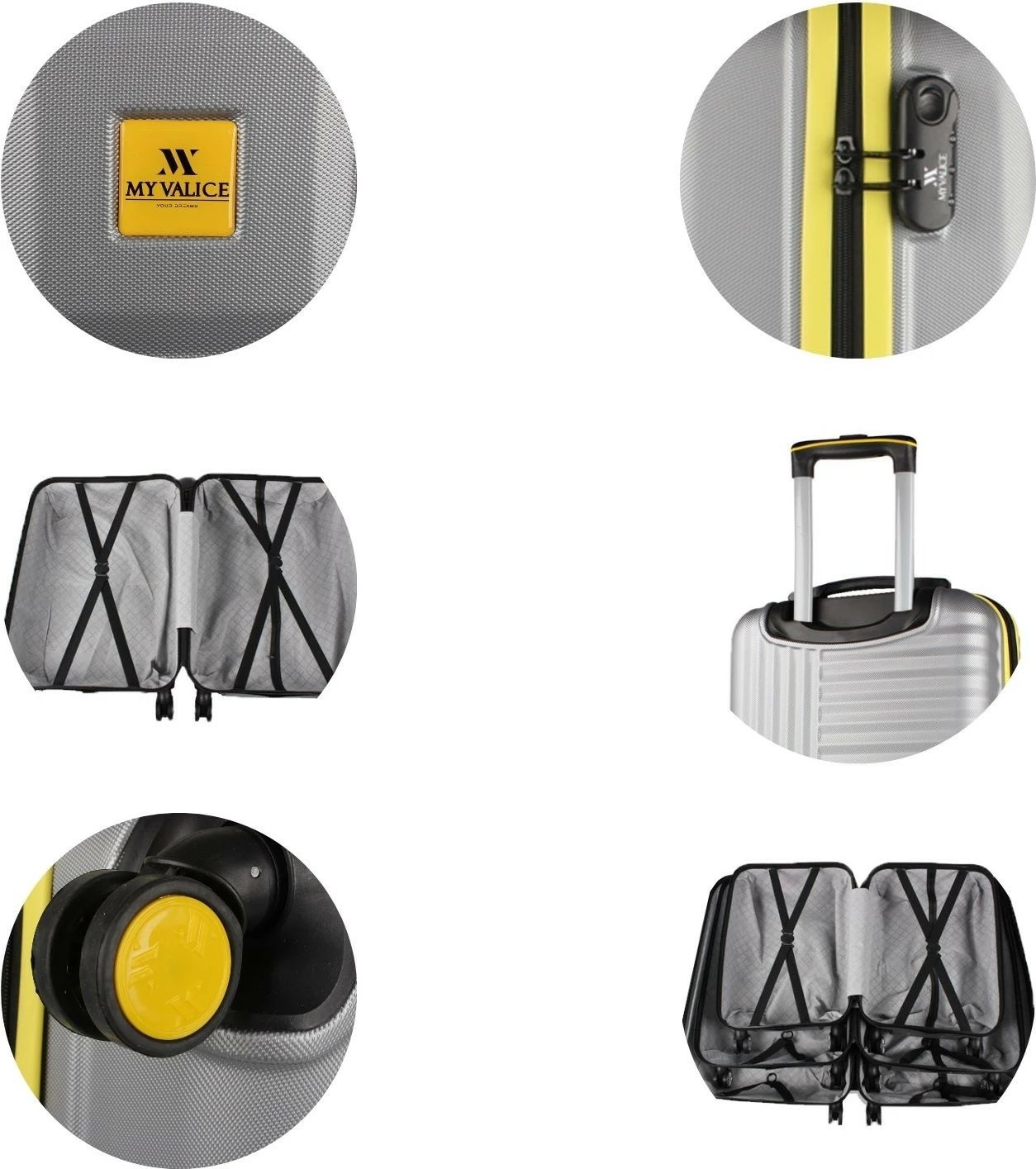 Set valixhesh (2 copë), Zoozie Bags, 8296, ngjyrë gri