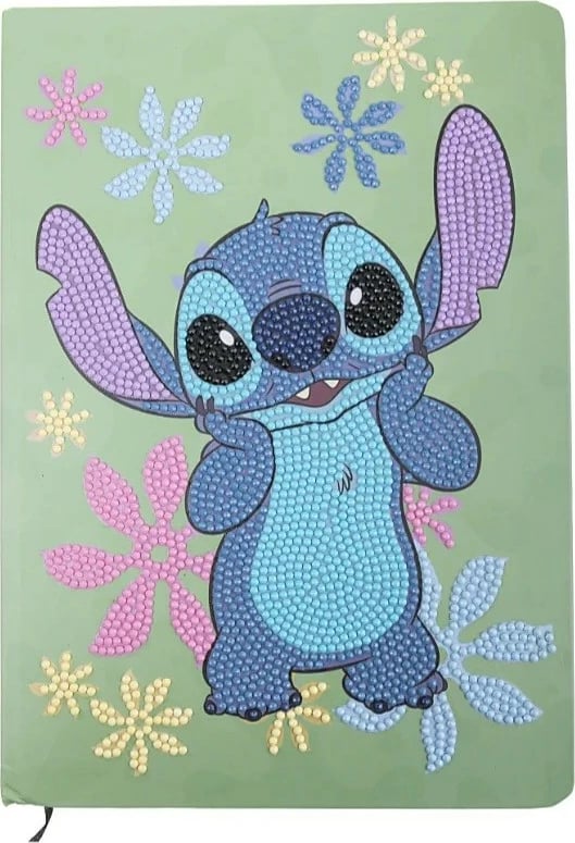 Fletore kreative Crystal Art Epee CANJ-DNY604 me dizajn Stitch, 50 faqe, 26x18cm, me kristale