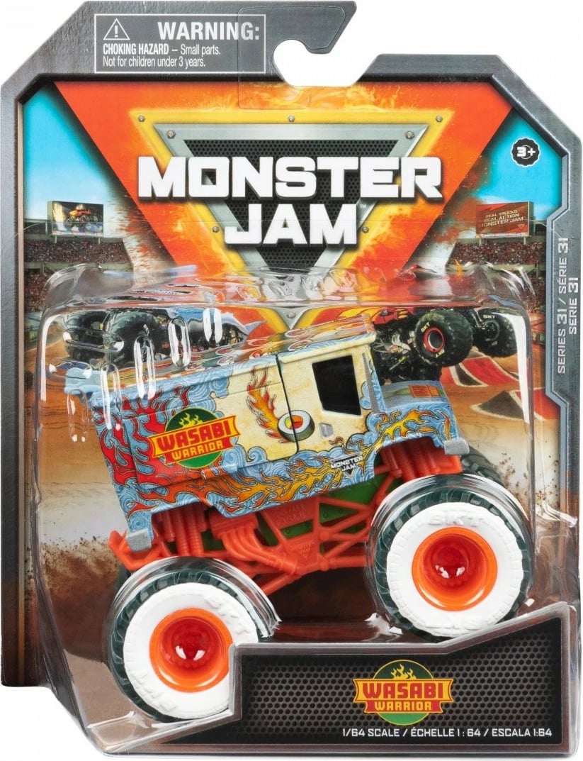 Lodër veturë Monster Jam Spin Master 1:64, metal dhe plastikë, ngjyra të përziera, 1 copë