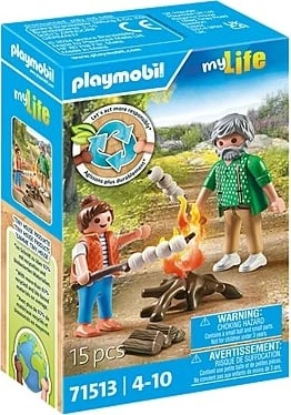 Set lodrash Playmobil My Life 71513, kamp zjarri me marshmallow, 15 pjesë