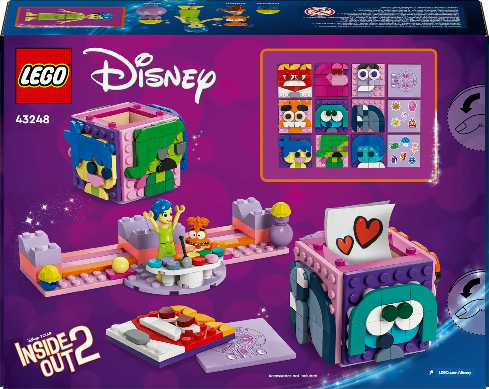 Set ndërtimi LEGO Disney Pixar 43248, Inside Out 2, shumëngjyrësh