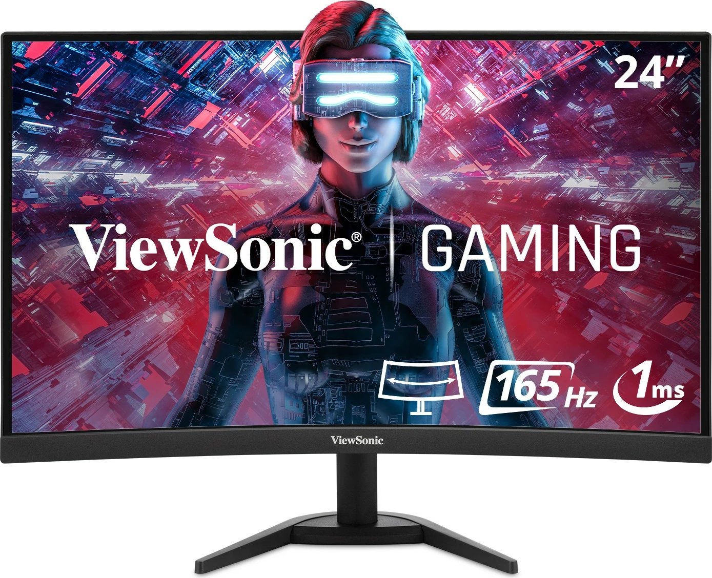 Monitor gaming Viewsonic VX2468-PC-MHD 24 inç Full HD 165Hz i lakuar