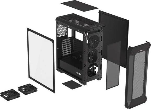 Kasë Genesis Irid 505 V2, Midi Tower, ATX/Micro ATX/Mini ITX, e zezë