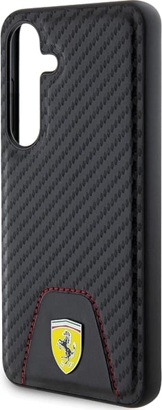 Mbështjellës Ferrari Carbon Stitched Bottom për Samsung Galaxy S24, i zi