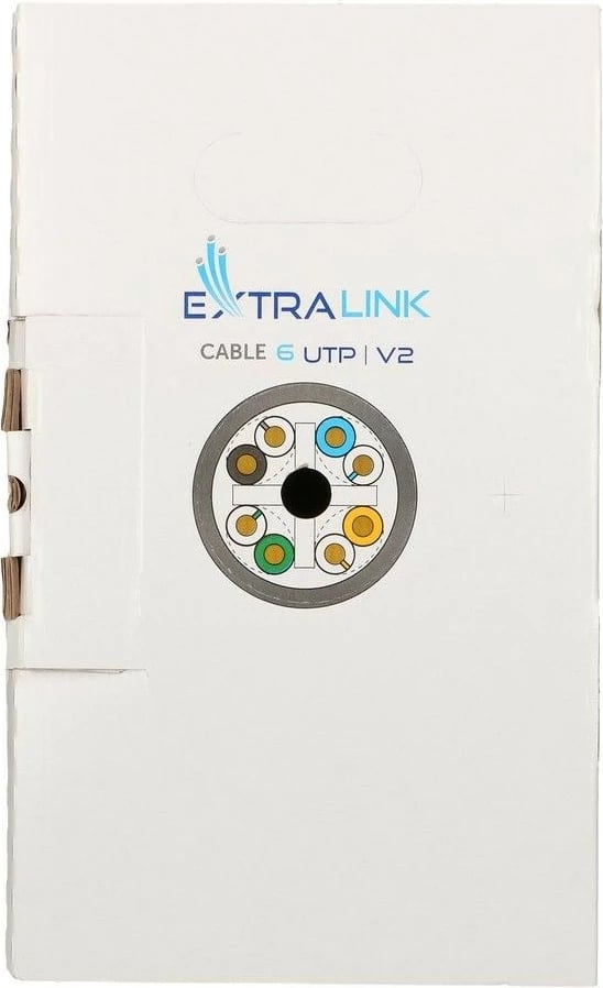 Kabllo rrjeti UTP Extralink Cat 6, 305m, Gri