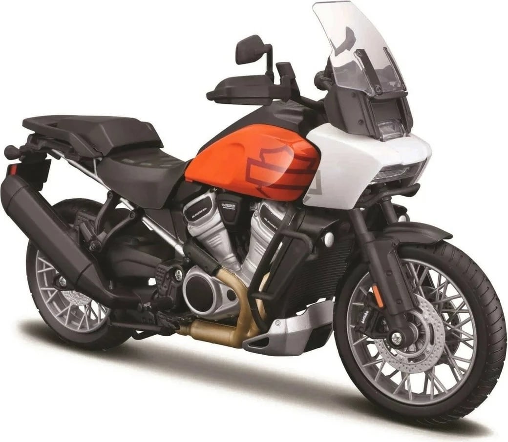 Model motor Maisto Harley Davidson Pan America 1250, 1:12, zi/kuqe/argjend/bardhë