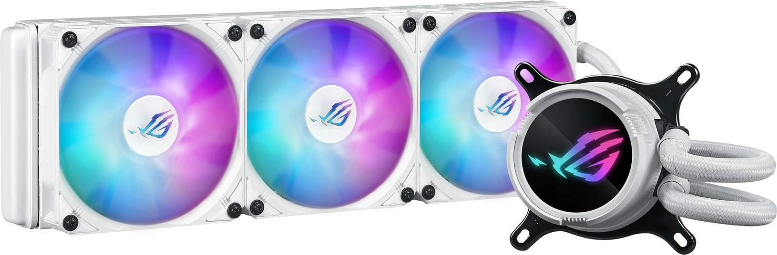 Ftohës me lëng ASUS ROG Strix LC III 360 ARGB, 360mm, 3x120mm, bardhë