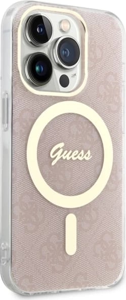 Mbështjellës Guess 4G MagSafe për iPhone 14 Pro 6.1", Rozë