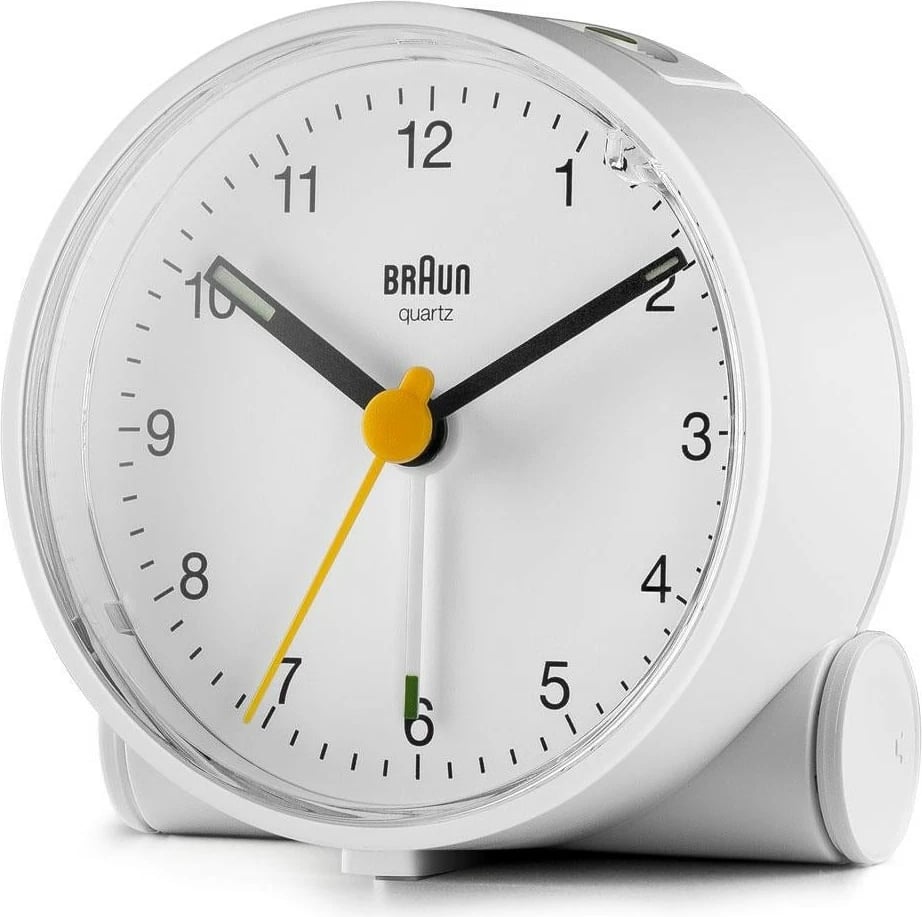 Alarm Braun BC01W, quartz, analog, bardhë
