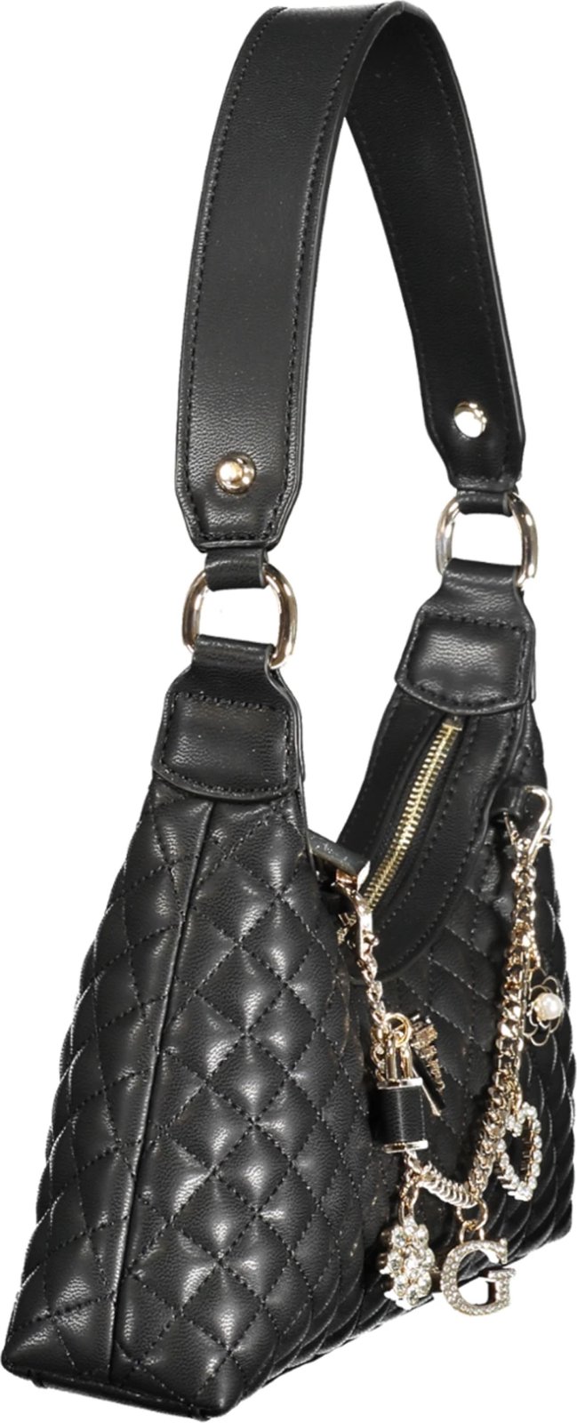 Çantë GUESS JEANS Everlee femra, e zezë