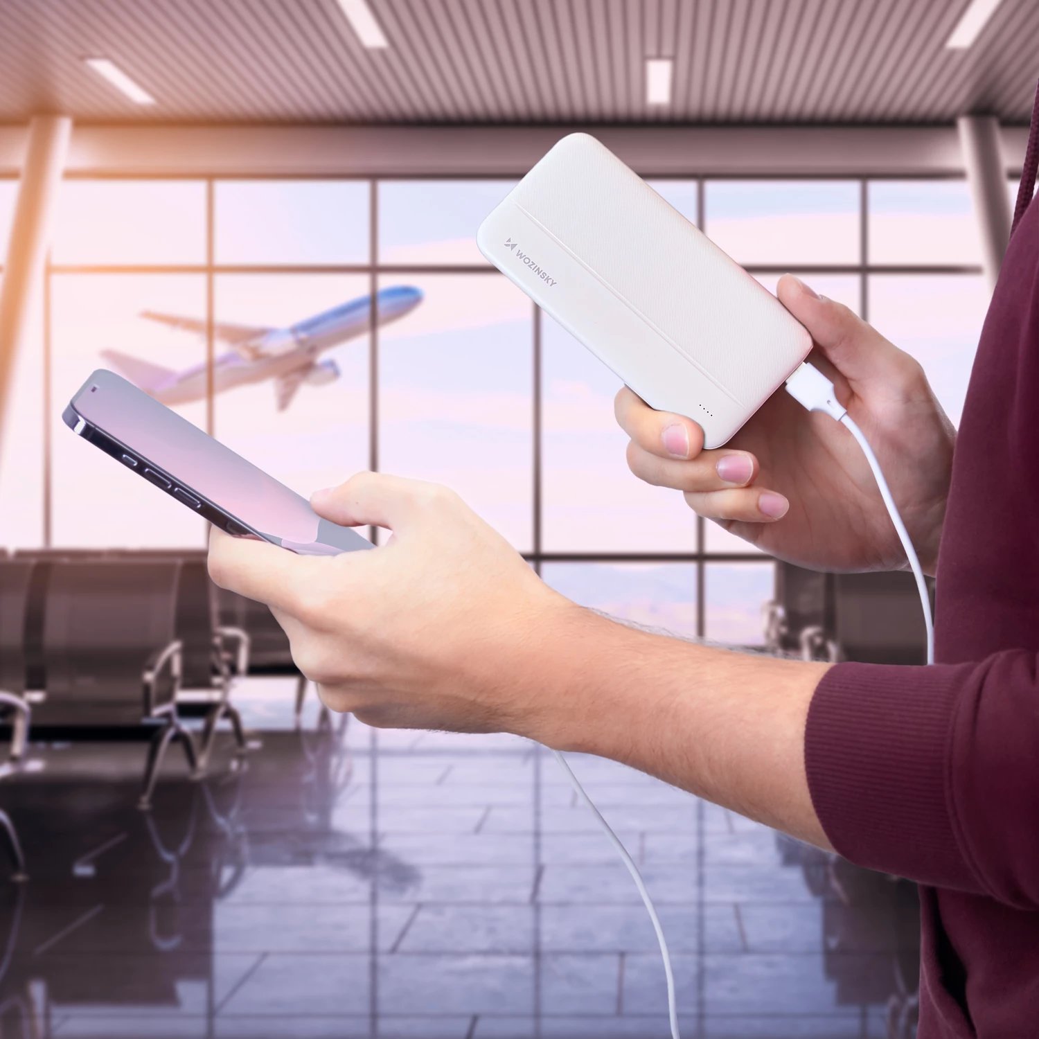 Powerbank Wozinsky WPBWE1, 10000mAh, 2x USB, Bardhë Powerbank Wozinsky WPBWE1, 10000mAh, 2x USB, Bardhë