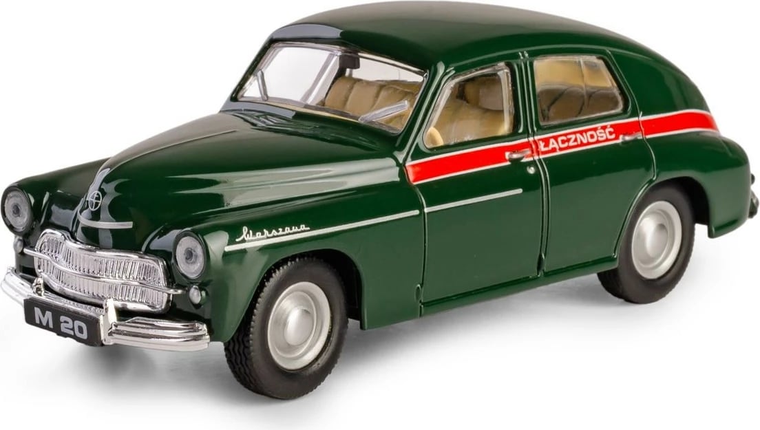 Makine lodër Daffi Warsaw M-20, model K-598, metal/plastik, 1:43, e gjelbër/e kuqe