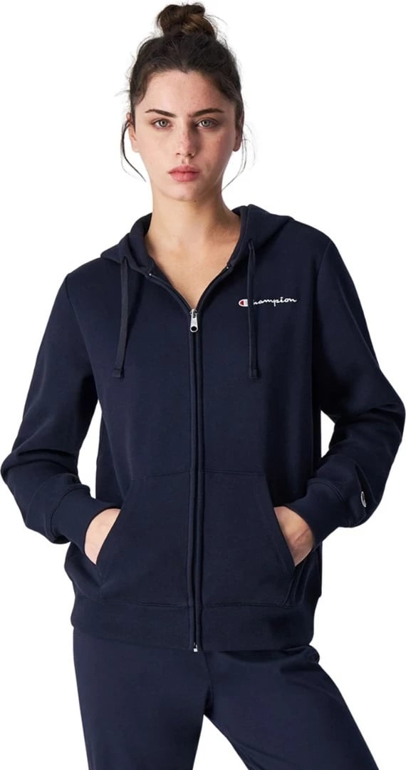 Hoodie Champion Full Zip, Blu e Mbyllët