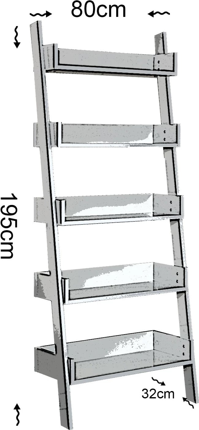Raft librash Hanah Home, ngjyrë arre, Only