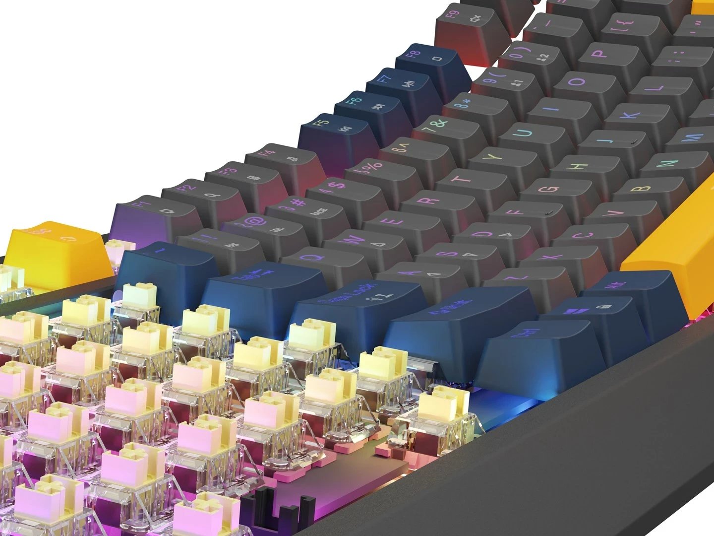 Tastierë gaming GENESIS Thor 230 TKL, mekanike, RGB LED, USB, Kaltër