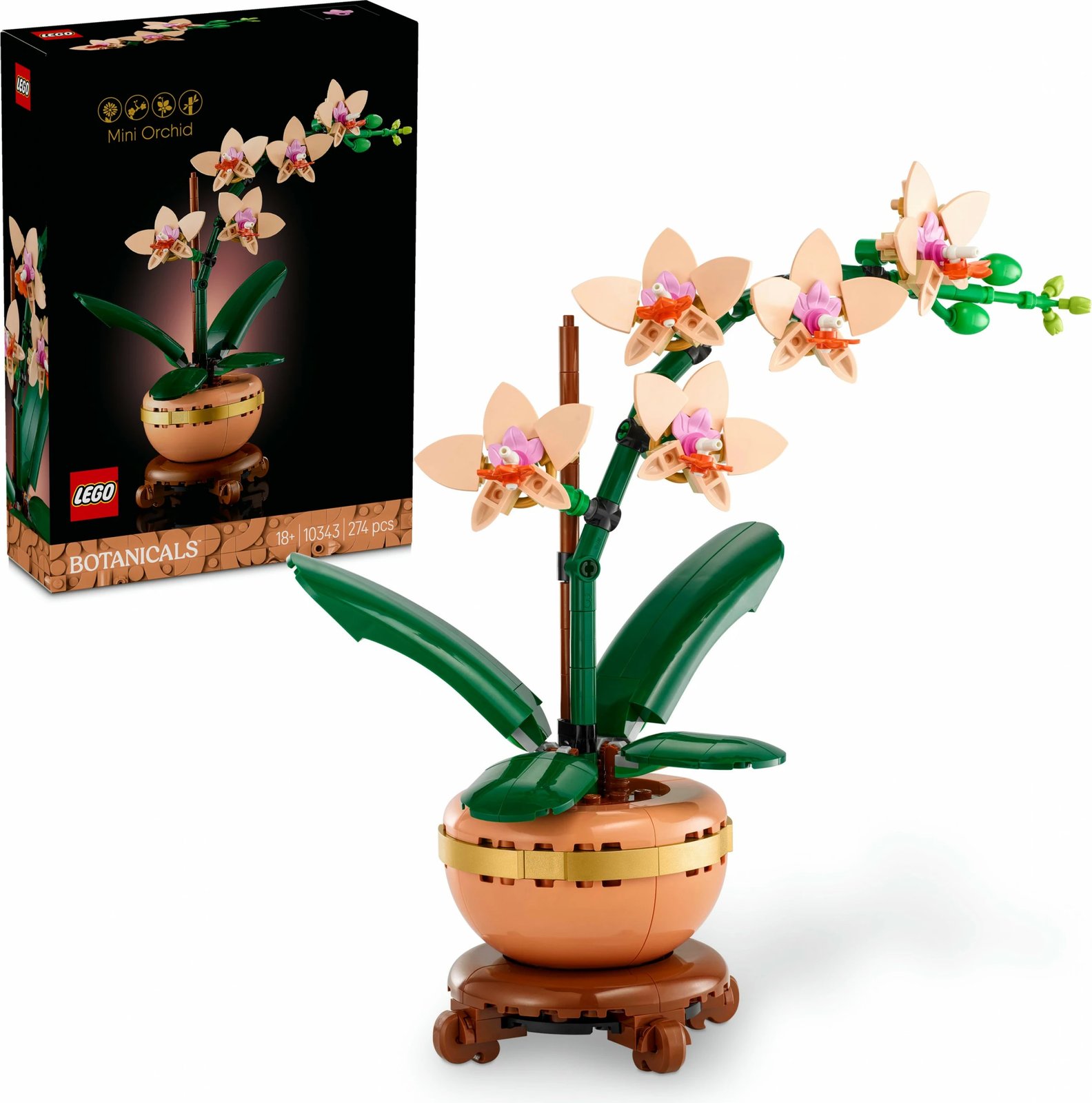 Set ndërtimi LEGO Mini Orchid, 274 pjesë, plastikë, shumëngjyrësh