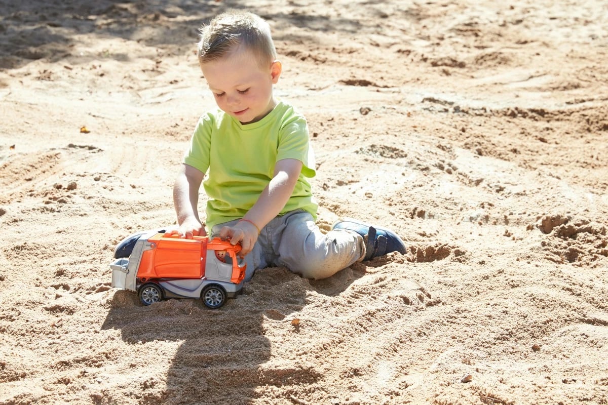 Kamion lodër Lena Truckies Garbage Truck 22 cm, portokalli/gri Kamion lodër Lena Truckies Garbage Truck 22 cm, portokalli/gri