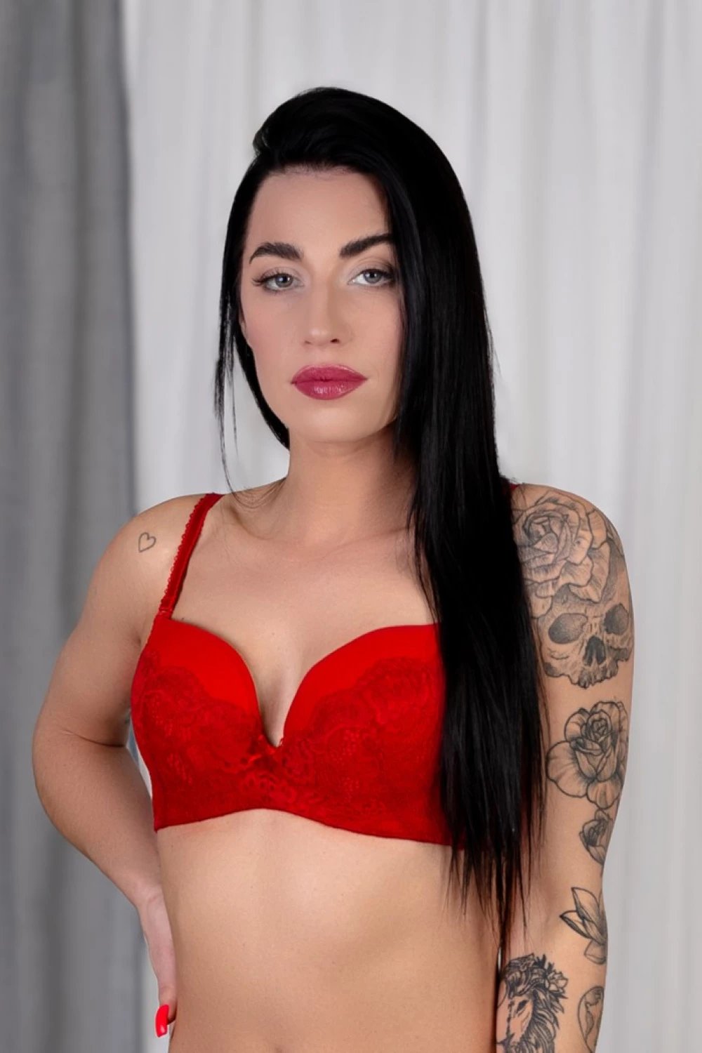 Sutjenë Barbara Lingerie Peonia, e kuqe
