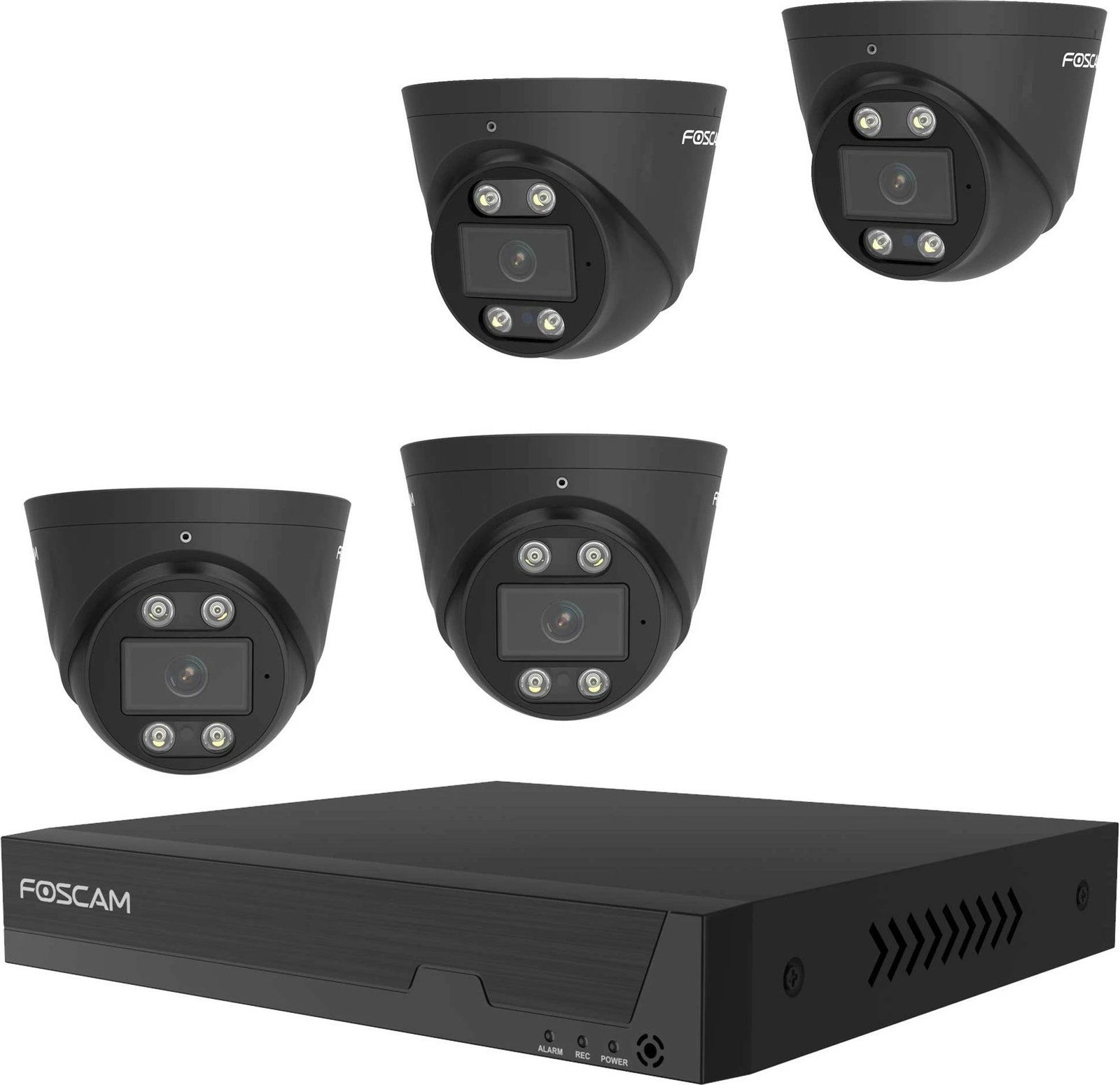 Set kamerash sigurie Foscam FNA108E-T4-2T, 4 kamera, regjistrues, 2TB, e zezë