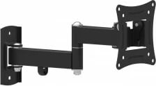 Mbajtës muri për TV/monitor ART RAMT AR-82, 10-27 inç, 15 kg, Metal, i zi