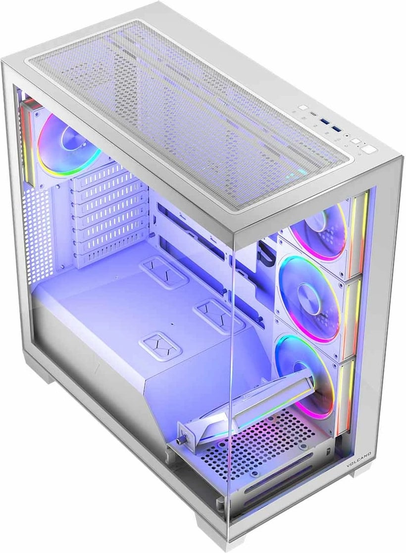 Kasë MODECOM Volcano Stellar 5F ARGB 20, Midi Tower, e bardhë