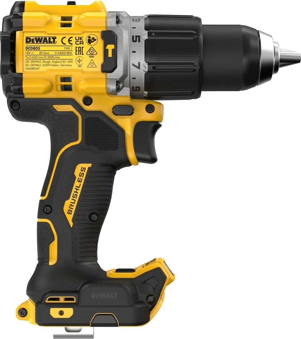 Aku-shurubdrill DeWALT 18V, brushless, 1.3cm, verdhë/zezë Aku-shurubdrill DeWALT 18V, brushless, 1.3cm, verdhë/zezë