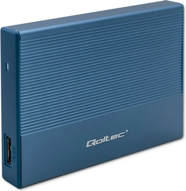 Kasë Qoltec 52276 për SSD/HDD 2.5", USB 3.0, 2TB, Blu