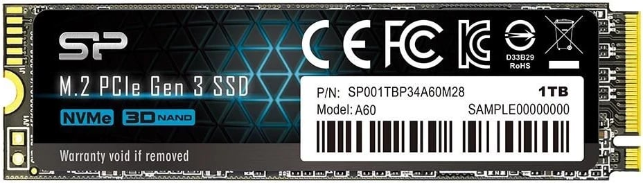 SSD Silicon Power P34A60, M.2, 1TB